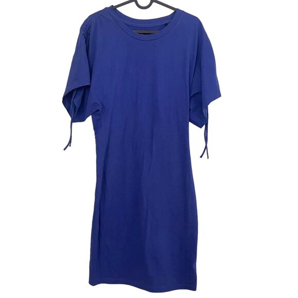 Isabel Marant Dress Drawstring Short Sleeve Crewneck T-Shirt ndigo Size Medium - Picture 2 of 7